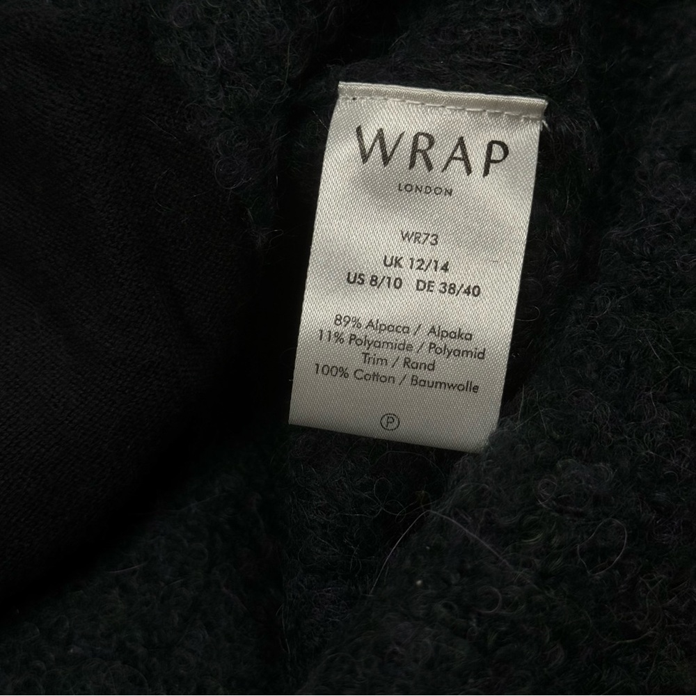 Wool-Blend Hooded Zip Sweater Jacket - Dark Charcoal - Picture 12 of 13